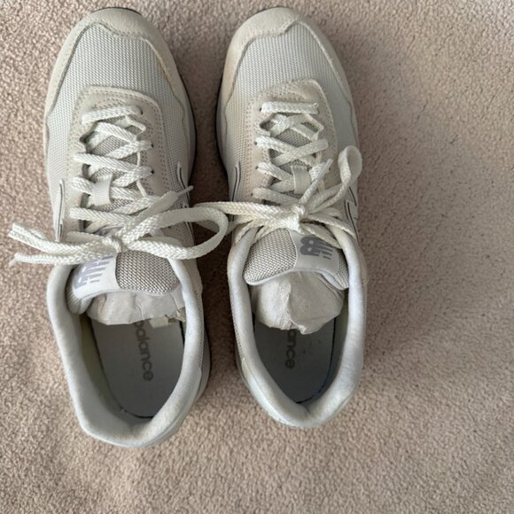 New Balance 574 Suede Mesh Sneakers – Size 8, White/Nude - Picture 2 of 8